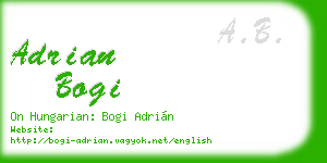 adrian bogi business card
