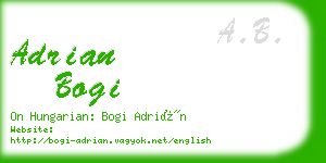 adrian bogi business card